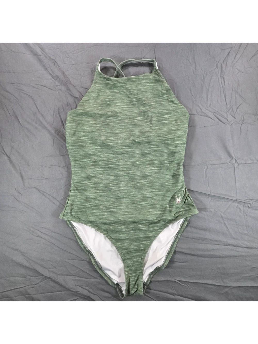 Spyder high-neck one-piece swimsuit